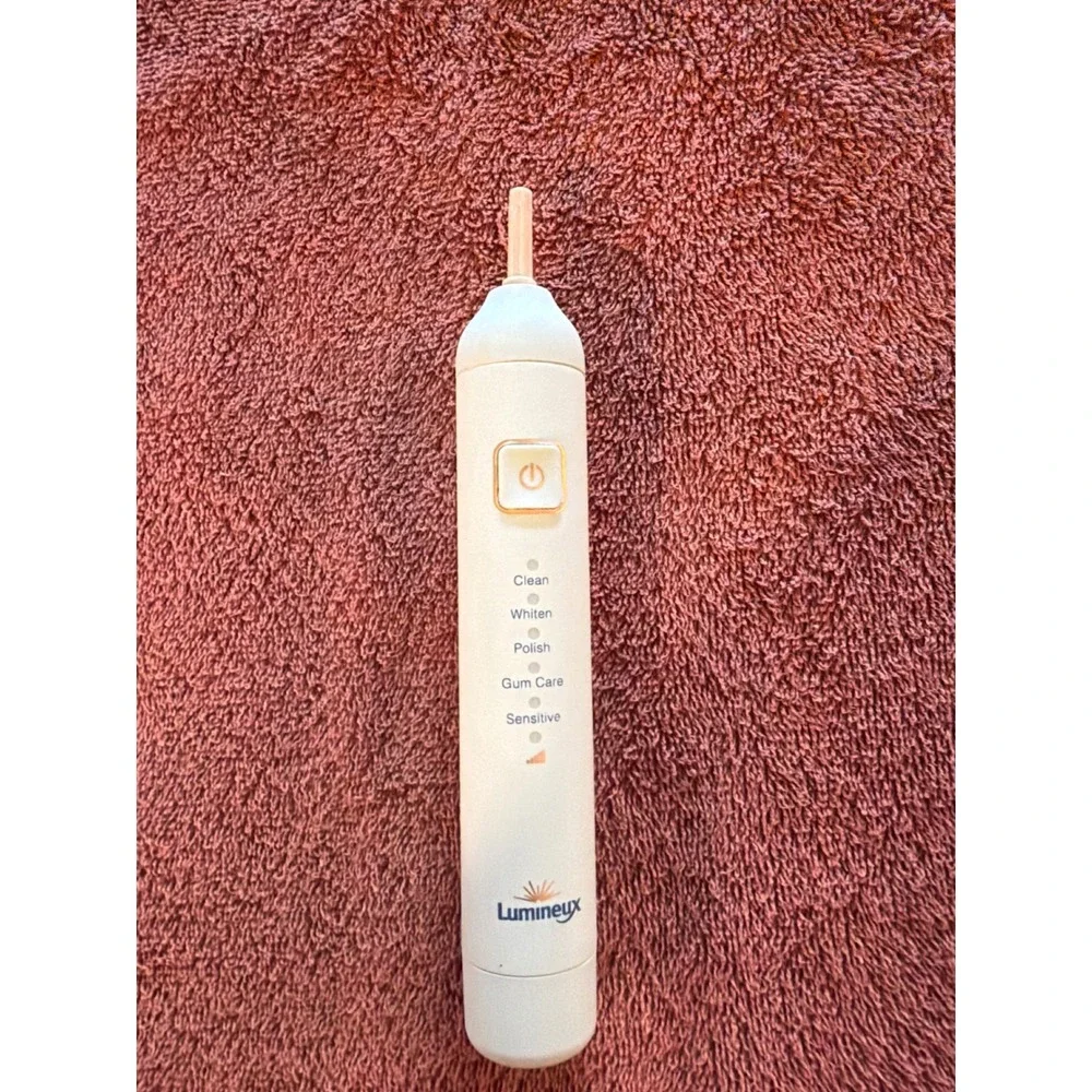 Lumineux Electric Toothbrush Handle White Rose Gold 5 Modes Clean Whiten Polish